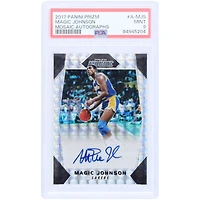 Magic Johnson Los Angeles Lakers Autographed 2017-18 Panini Prizm Mosaic #A-MJS PSA Authenticated 9 Card
