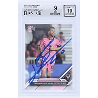 Lionel Messi Inter Miami CF Autographed 2024 Topps Now 1st MLS Player w/ 5 AST & 6-Goal Contribution Game #46 BAS Authenticated 9/10 Card