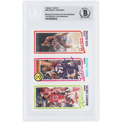 Magic Johnson Los Angeles Lakers Autographed 1980-81 Topps #66 Beckett Fanatics Witnessed Authenticated Rookie Card