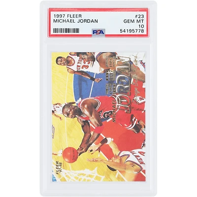 Michael Jordan Chicago Bulls 1997 Fleer #23 PSA Authenticated 10 Card