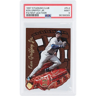 Ken Griffey Jr. Seattle Mariners 1997 Topps Stadium Club Patent Leather #PL-4 PSA Authenticated 9 Card