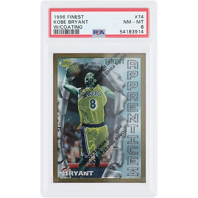 Kobe Bryant Los Angeles Lakers 1996 Topps Finest with Coating #74 PSA Authenticated 8 Rookie Card