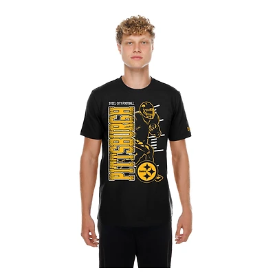 Men's New Era Black Pittsburgh Steelers Train T-Shirt