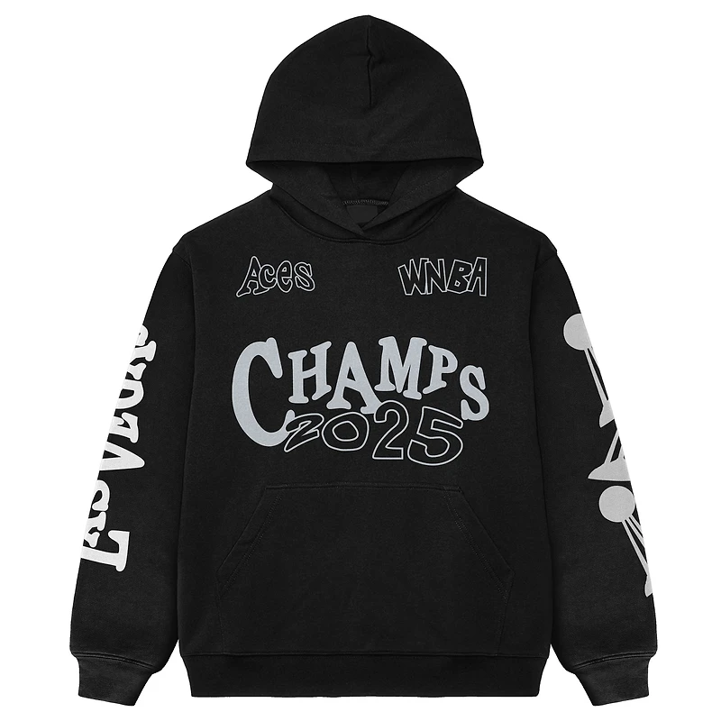 Unisex Playa Society  Black Las Vegas Aces 2025 WNBA Finals Champions Premium Hoodie