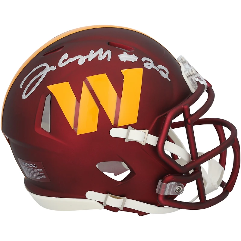Jacory Croskey-Merritt Washington Commanders Autographed Riddell Speed Mini Helmet