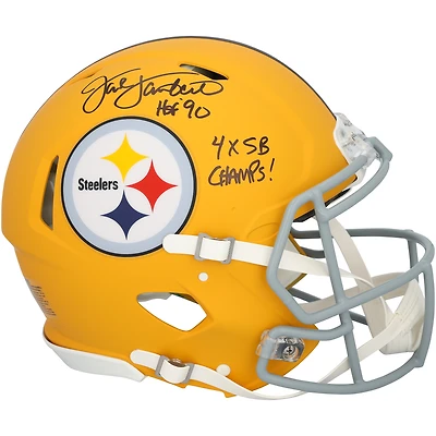 Jack Lambert Pittsburgh Steelers Autographed Riddell 2025 Alternate Speed Authentic Helmet with Multiple Inscriptions