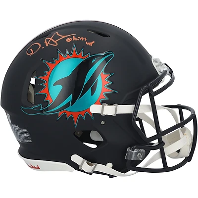 De’Von Achane Miami Dolphins Autographed Riddell 2025 Rivalry Speed Authentic Helmet with "Phins Up!" Inscription