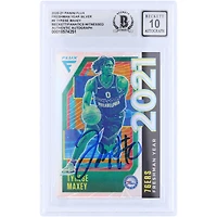 Tyrese Maxey Philadelphia 76ers Autographed 2020-21 Panini Flux Freshman Year Silver Prizm #9 Beckett Fanatics Witnessed Authenticated 10 Rookie Card