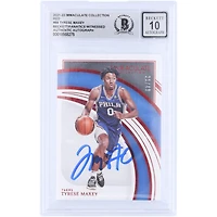 Tyrese Maxey Philadelphia 76ers Autographed 2021-22 Panini Immaculate Collection Red #88 #/49 Beckett Fanatics Witnessed Authenticated 10 Card