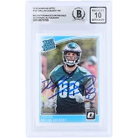 Dallas Goedert Philadelphia Eagles Autographed 2018 Panini Donruss Optic #197 Beckett Fanatics Witnessed Authenticated 10 Rookie Card