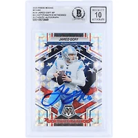 Jared Goff Detroit Lions Autographed 2023 Panini Mosaic Prizm #258 Beckett Fanatics Witnessed Authenticated 10 Card