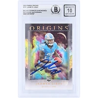 Jahmyr Gibbs Detroit Lions Autographed 2023 Panini Origins #101 Beckett Fanatics Witnessed Authenticated 10 Rookie Card