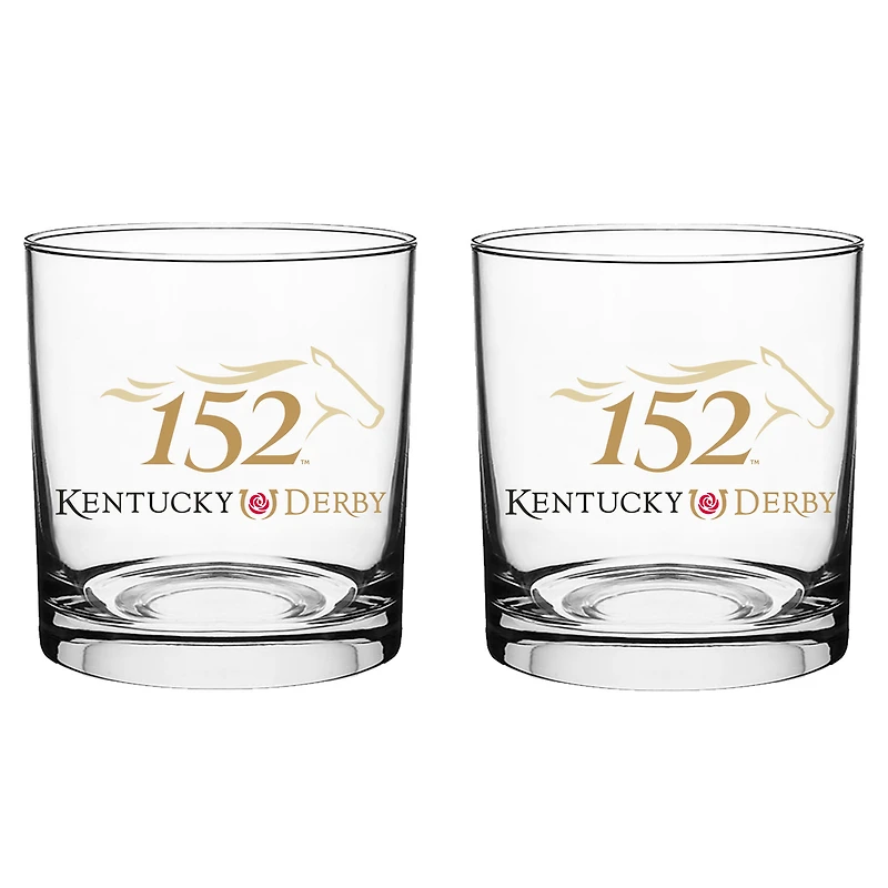 152nd Kentucky Derby Two-Piece 10oz. Rocks Glass Set