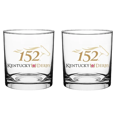 152nd Kentucky Derby Two-Piece 10oz. Rocks Glass Set