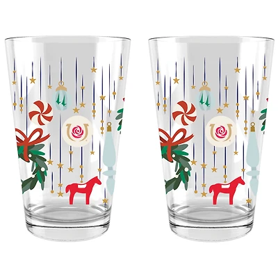 Churchill Downs Holiday Two-Piece 16oz. Pint Glass Set