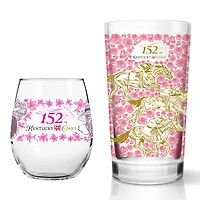 152nd Kentucky Derby 15oz. Lily Stemless Wine Glass and 12oz. Mint Julep Glass Set