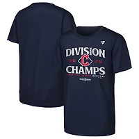 Youth Fanatics  Navy Cleveland Guardians 2025 AL Central Division Champions Locker Room T-Shirt