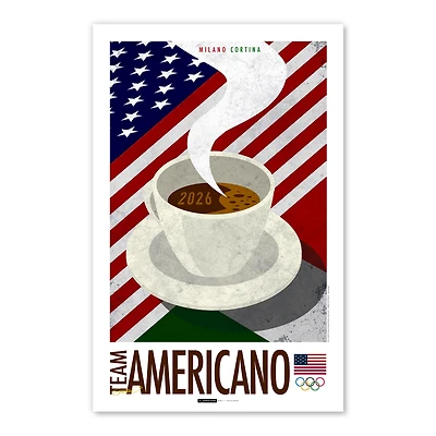 Team USA Milano Cortina 2026 Winter Olympics 11" x 17" Minimalist Poster Print - Limited Edition of 350