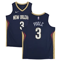 Jordan Poole New Orleans Pelicans Autographed Navy Nike Diamond Icon Edition Swingman Jersey