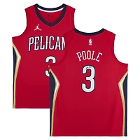 Jordan Poole New Orleans Pelicans Autographed Red Jordan Brand Statement Edition Swingman Jersey