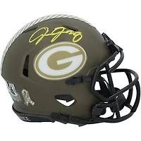 Josh Jacobs Green Bay Packers Autographed Riddell Salute to Service Mini Helmet