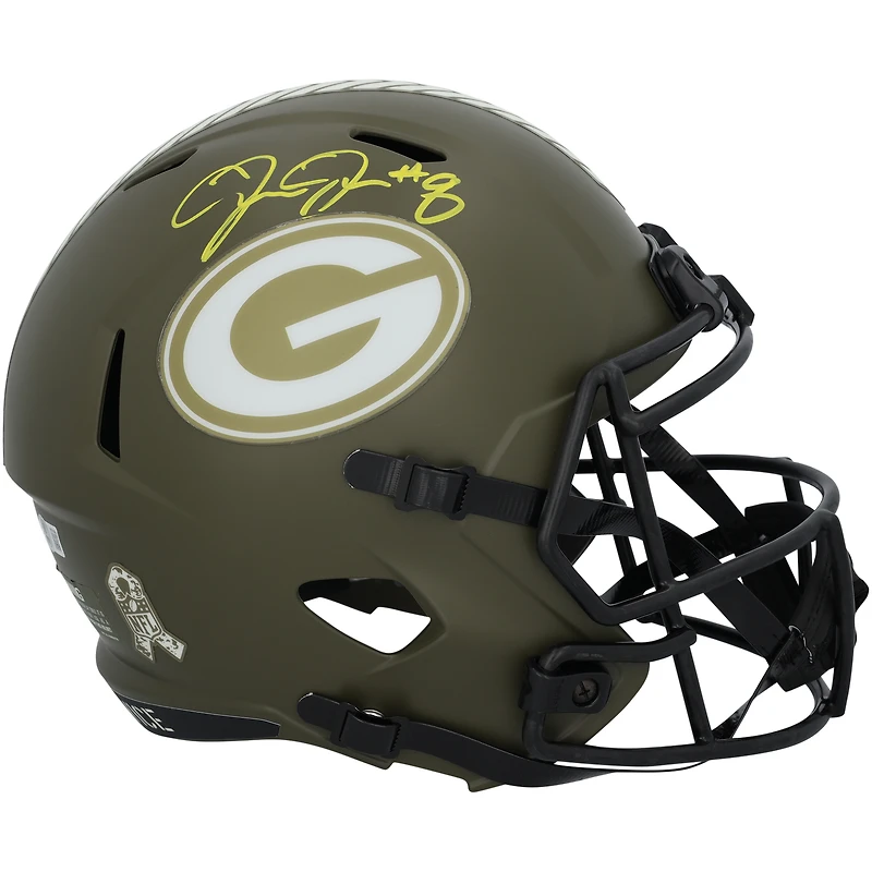 Josh Jacobs Green Bay Packers Autographed Riddell Salute to Service Replica Helmet