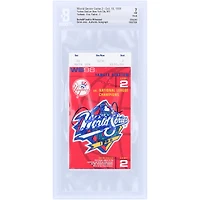 Derek Jeter New York Yankees Autographed Stub Beckett Fanatics Witnessed Authenticated NM 7 Ticket from October 18, 1998 with "98 WS Champs" Inscription