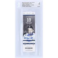 Derek Jeter New York Yankees Autographed Final Career HR Beckett Fanatics Witnessed Authenticated Mint 9 Ticket from September 18, 2014 with "Last Career HR #260" Inscription