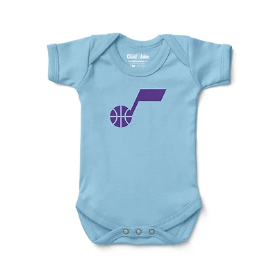 Infant Chad & Jake Blue Utah Jazz Primary Logo Bodysuit