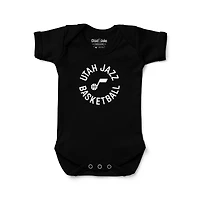 Infant Chad & Jake Black Utah Jazz Secondary Logo Bodysuit