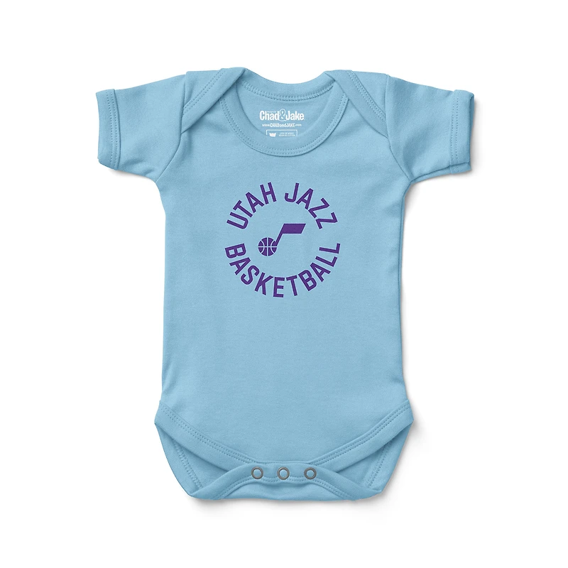 Infant Chad & Jake Blue Utah Jazz Secondary Logo Bodysuit