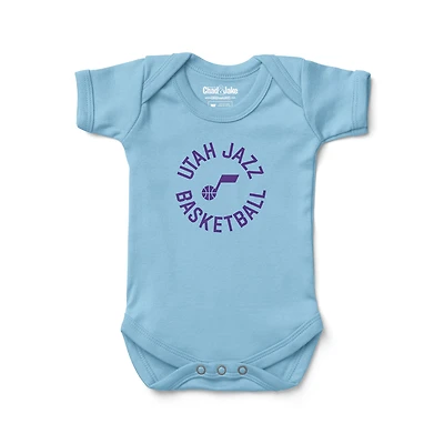 Infant Chad & Jake Blue Utah Jazz Secondary Logo Bodysuit
