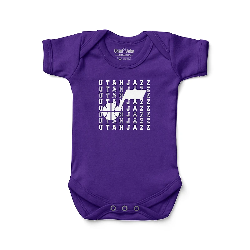 Infant Chad & Jake Purple Utah Jazz Retro Bodysuit