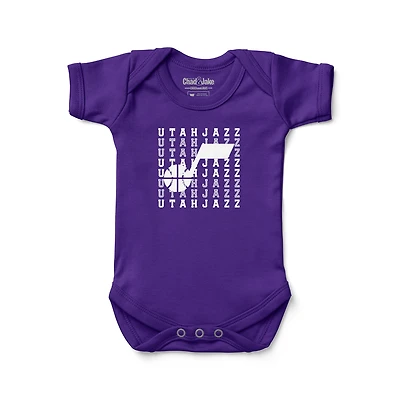 Infant Chad & Jake Purple Utah Jazz Retro Bodysuit