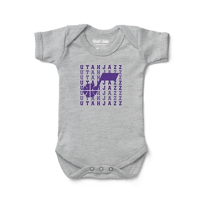 Infant Chad & Jake Gray Utah Jazz Retro Bodysuit