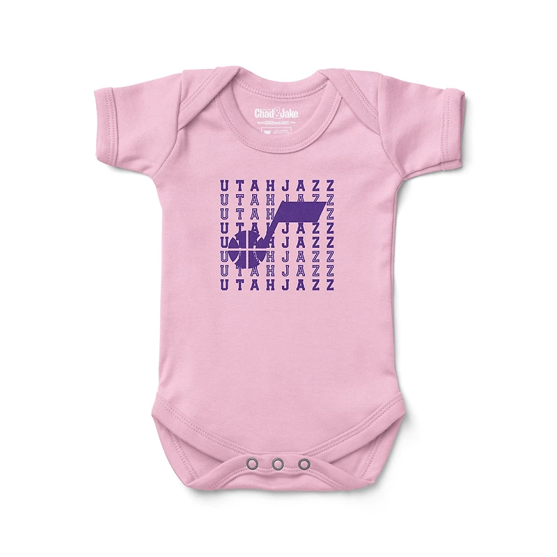 Infant Chad & Jake Pink Utah Jazz Retro Bodysuit