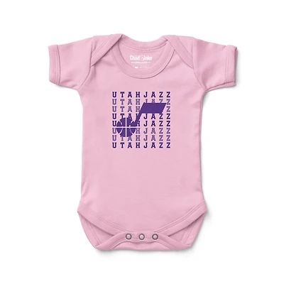 Infant Chad & Jake Pink Utah Jazz Retro Bodysuit