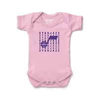 Infant Chad & Jake Pink Utah Jazz Retro Bodysuit