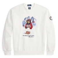 Men's Polo Ralph Lauren White Team USA 2026 Winter Olympics Polo Bear Sweatshirt