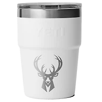 YETI White Milwaukee Bucks 16oz. Rambler Stackable Cup with Magslider Lid