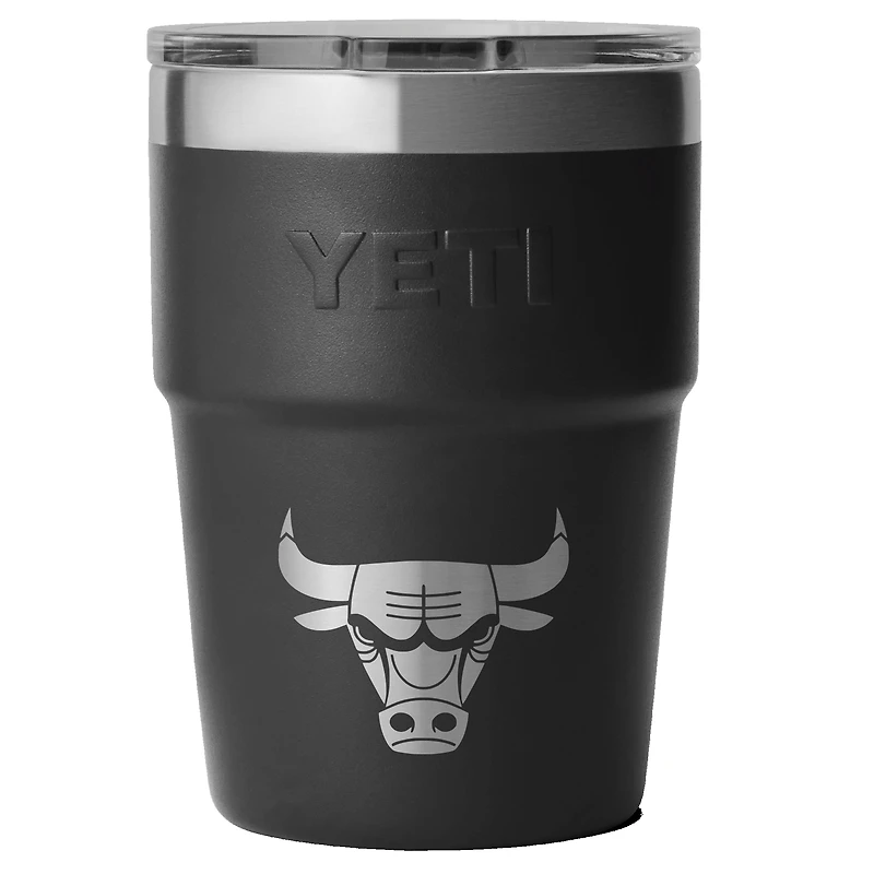 YETI Black Chicago Bulls 16oz. Rambler Stackable Cup with Magslider Lid