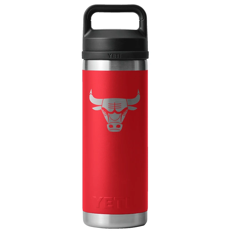 YETI Red Chicago Bulls 18oz. Rambler Chug Water Bottle