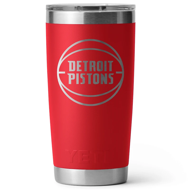 YETI Red Detroit Pistons 20oz. Rambler Tumbler with Magslider Lid