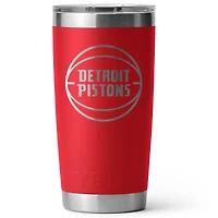 YETI Red Detroit Pistons 20oz. Rambler Tumbler with Magslider Lid