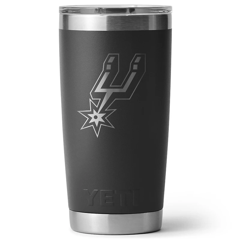YETI Black San Antonio Spurs 20oz. Rambler Tumbler with Magslider Lid