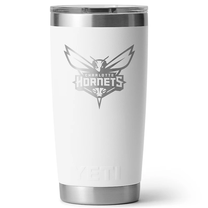 YETI White Charlotte Hornets 20oz. Rambler Tumbler with Magslider Lid