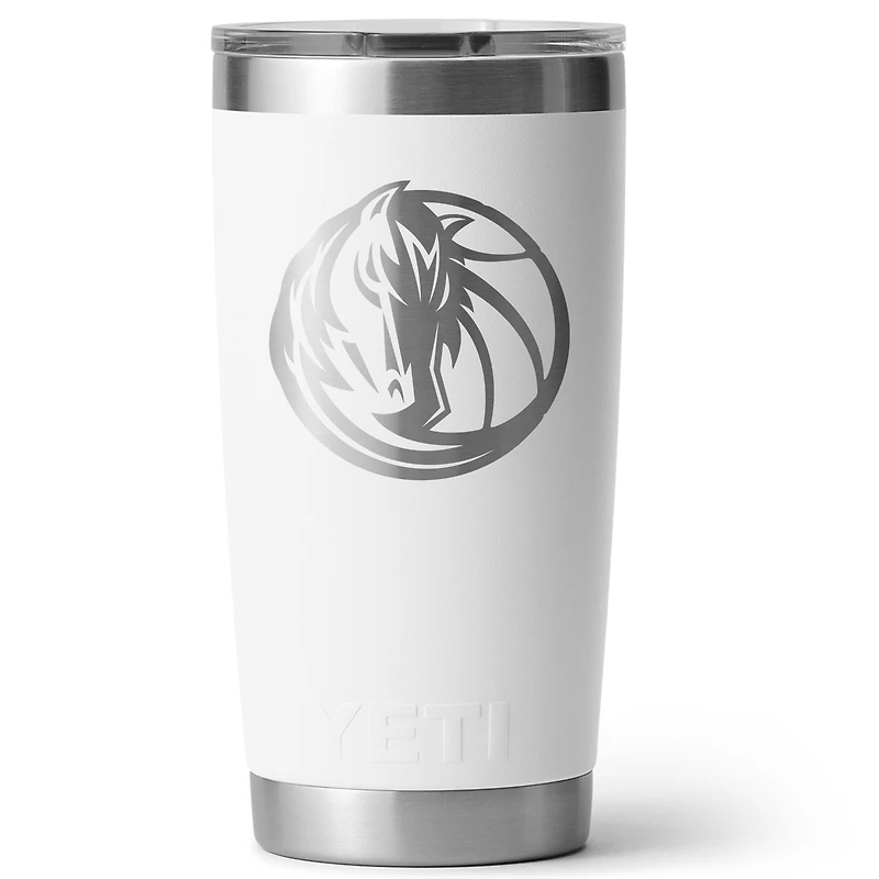 YETI White Dallas Mavericks 20oz. Rambler Tumbler with Magslider Lid