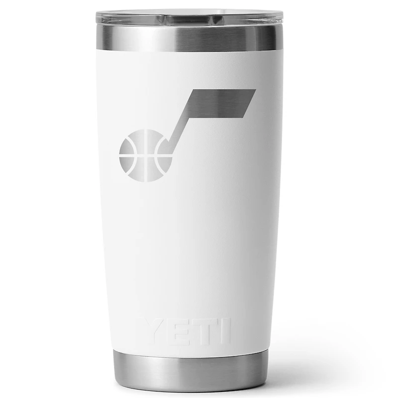 YETI White Utah Jazz 20oz. Rambler Tumbler with Magslider Lid