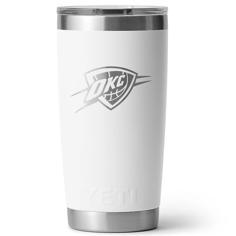 YETI White Oklahoma City Thunder 20oz. Rambler Tumbler with Magslider Lid