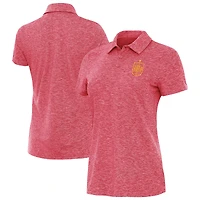 Women's Antigua  Heather Red Spain National Team Triple Shot Polo